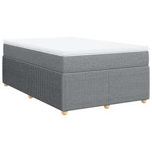 Box spring postel s matrací světle šedá 120 x 200 cm textil - obrázek 2