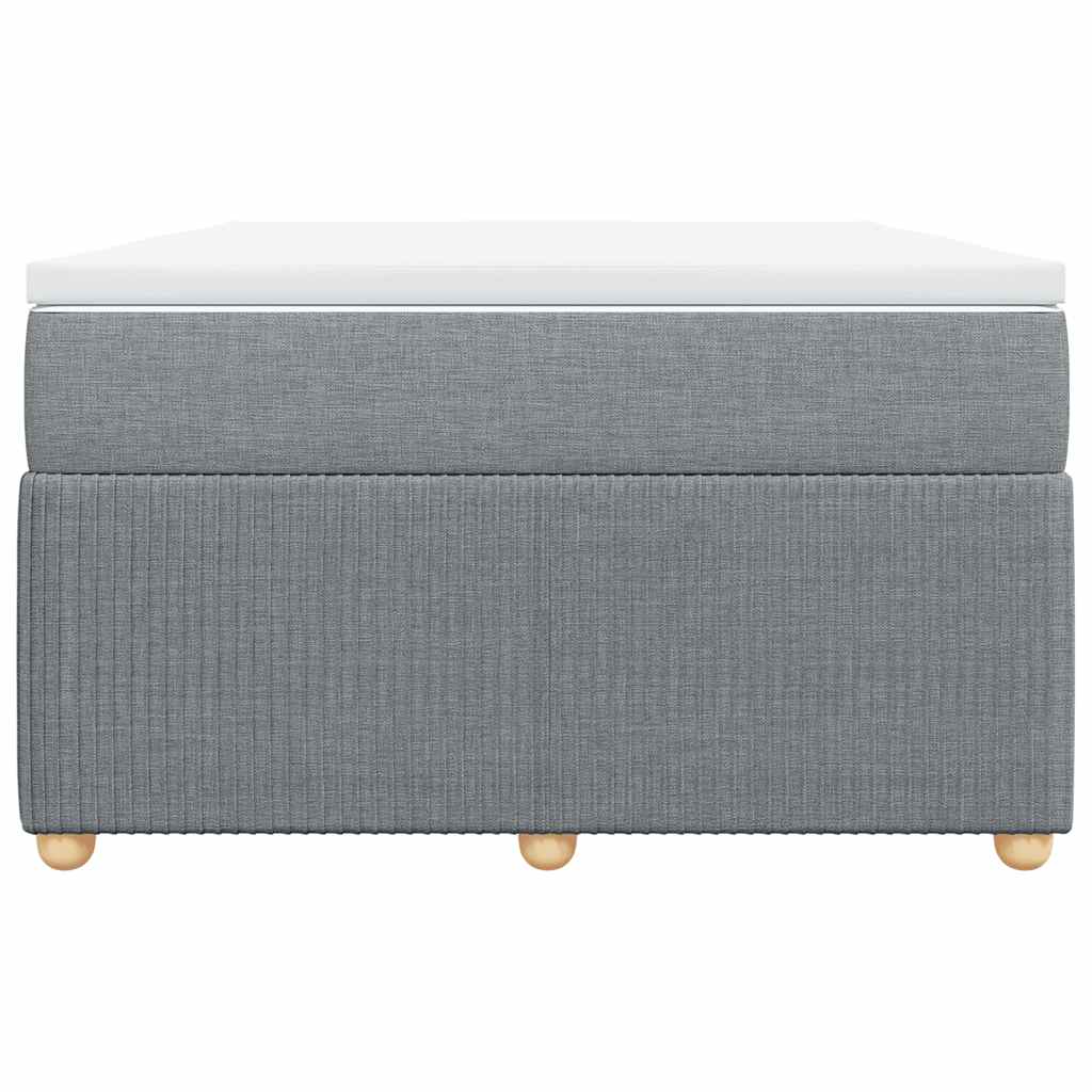 vidaXL Boxspring met matras stof lichtgrijs 120x200 cm grijs, foto 4