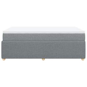 Box spring postel s matrací světle šedá 120 x 200 cm textil - obrázek 5