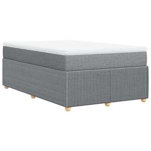 Box spring postel s matrací světle šedá 120 x 200 cm textil - obrázek 6
