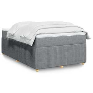 Box spring postel s matrací světle šedá 120 x 200 cm textil - obrázek 1
