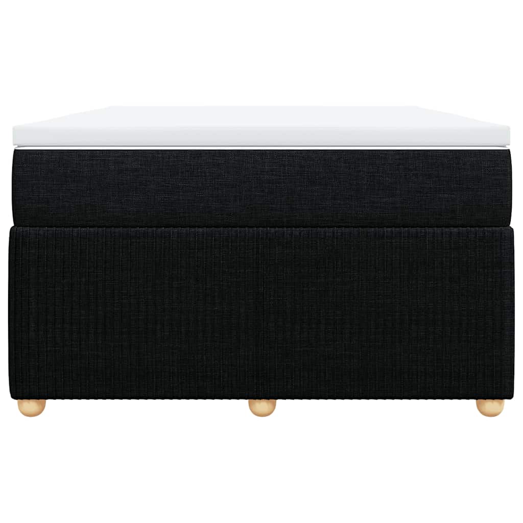 vidaXL Boxspring met matras stof zwart 120x200 cm, foto 4
