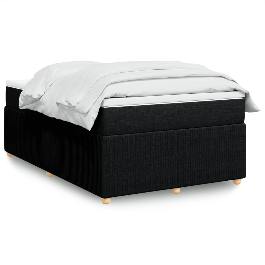 Boxspringbett mit Matratze Schwarz 120×200 cm Stoff