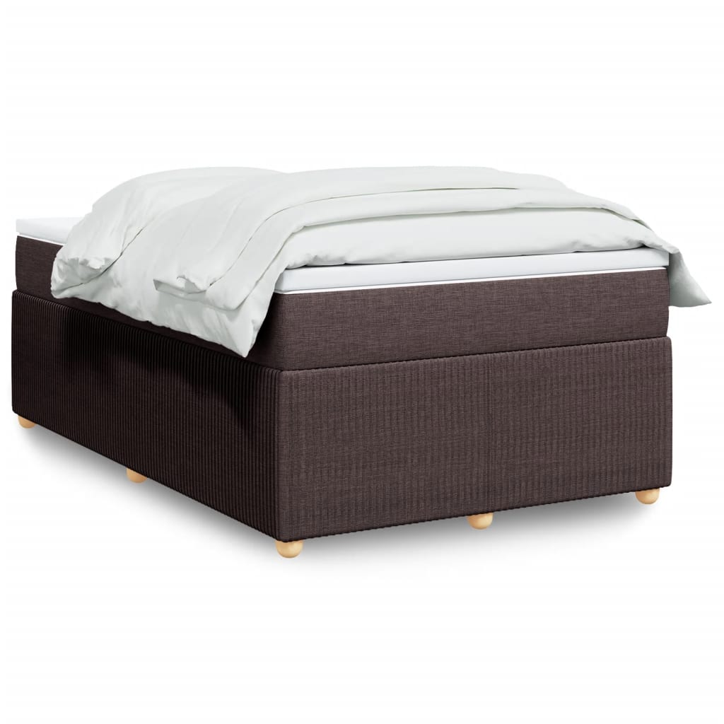 Boxspringbett mit Matratze Dunkelbraun 120×200 cm Stoff