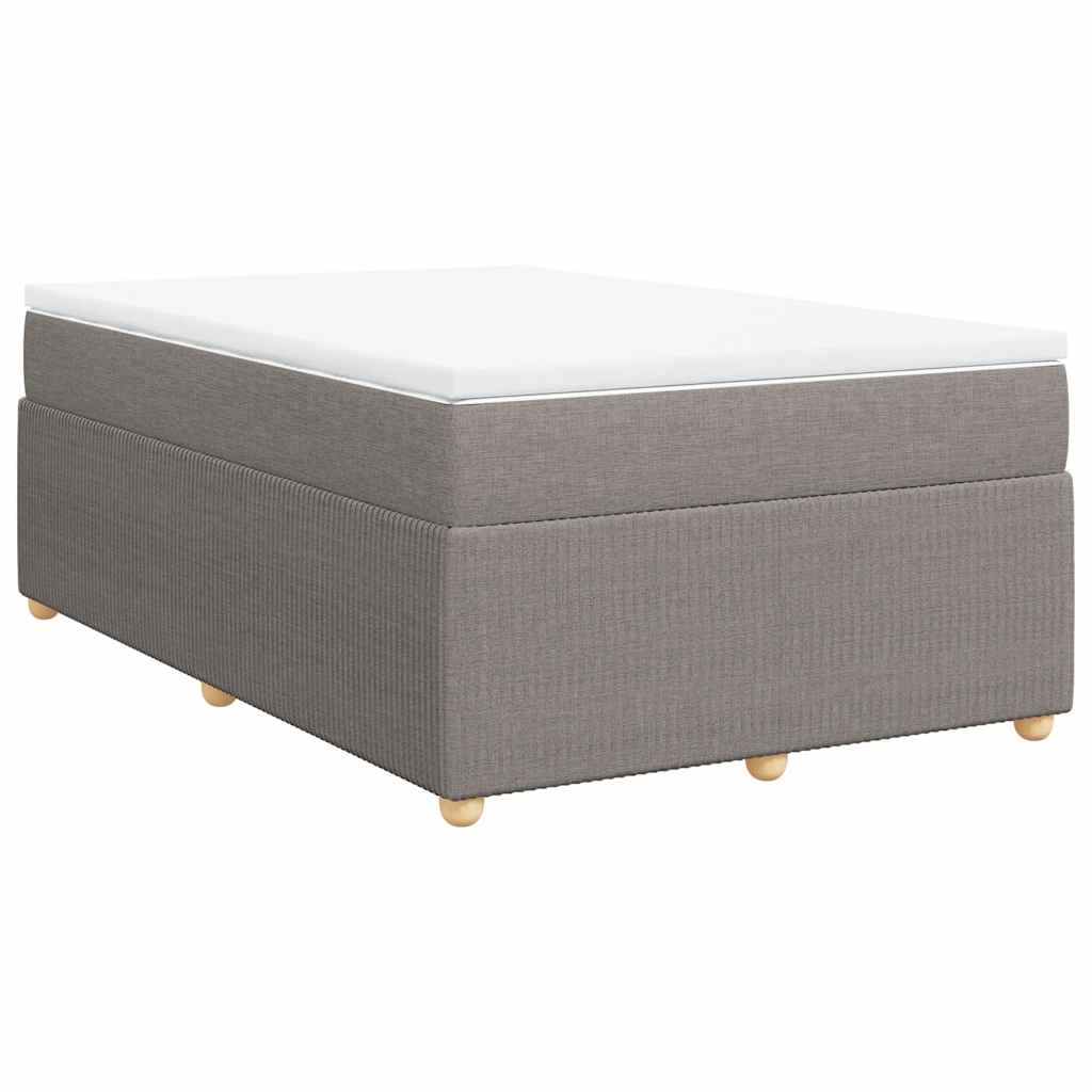 vidaXL Boxspring met matras stof taupe 120x200 cm, foto 3
