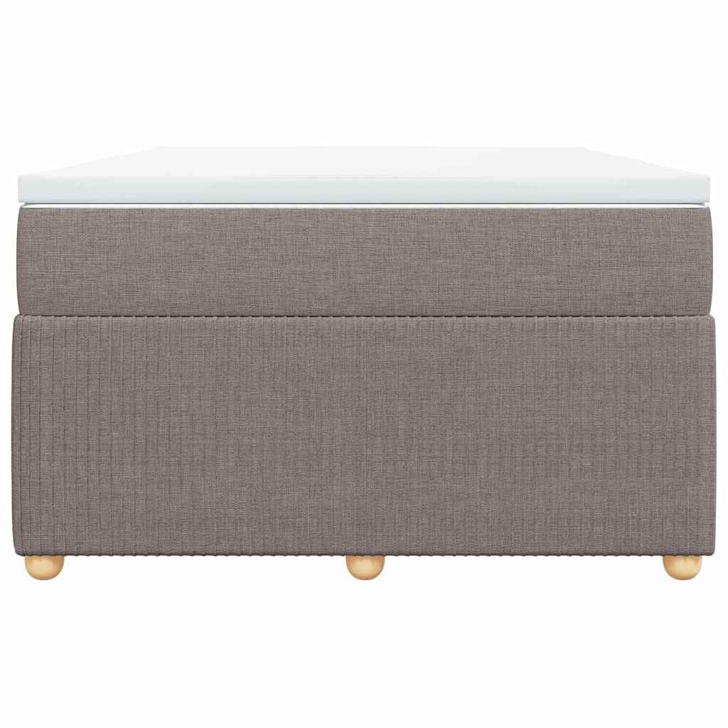 vidaXL Boxspring met matras stof taupe 120x200 cm, foto 4