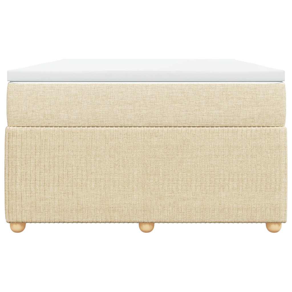 vidaXL Boxspring met matras stof crèmekleurig 120x200 cm, foto 4