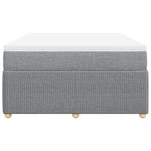 Box spring postel s matrací světle šedá 140 x 190 cm textil - obrázek 4