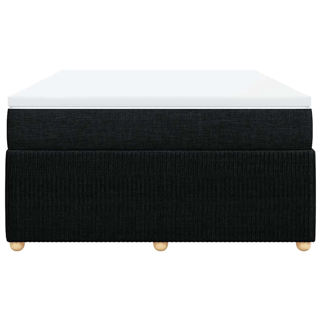 vidaXL Boxspring met matras stof zwart 140x190 cm, foto 4