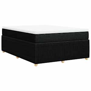 Box spring postel s matrací černá 140 x 190 cm textil - obrázek 6