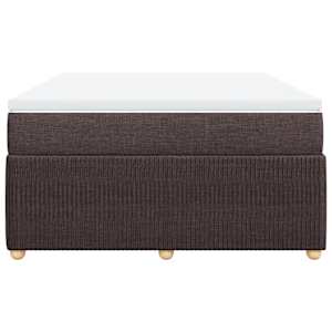 Box spring postel s matrací tmavě hnědá 140x190 cm textil - obrázek 4