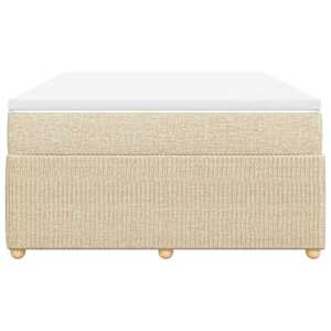 Box spring postel s matrací krémová 140x190 cm textil - obrázek 4