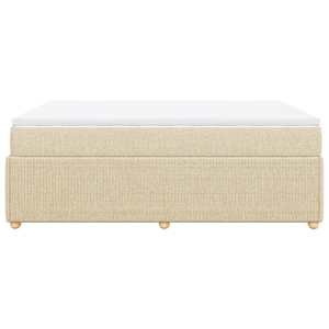 Box spring postel s matrací krémová 140x190 cm textil - obrázek 5