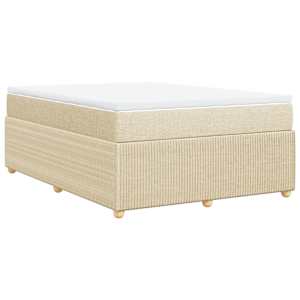 Box spring postel s matrací krémová 140x190 cm textil - obrázek 6
