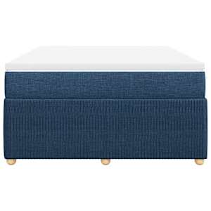 Box spring postel s matrací modrá 140x190 cm textil - obrázek 4