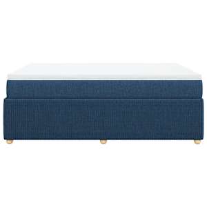 Box spring postel s matrací modrá 140x190 cm textil - obrázek 5