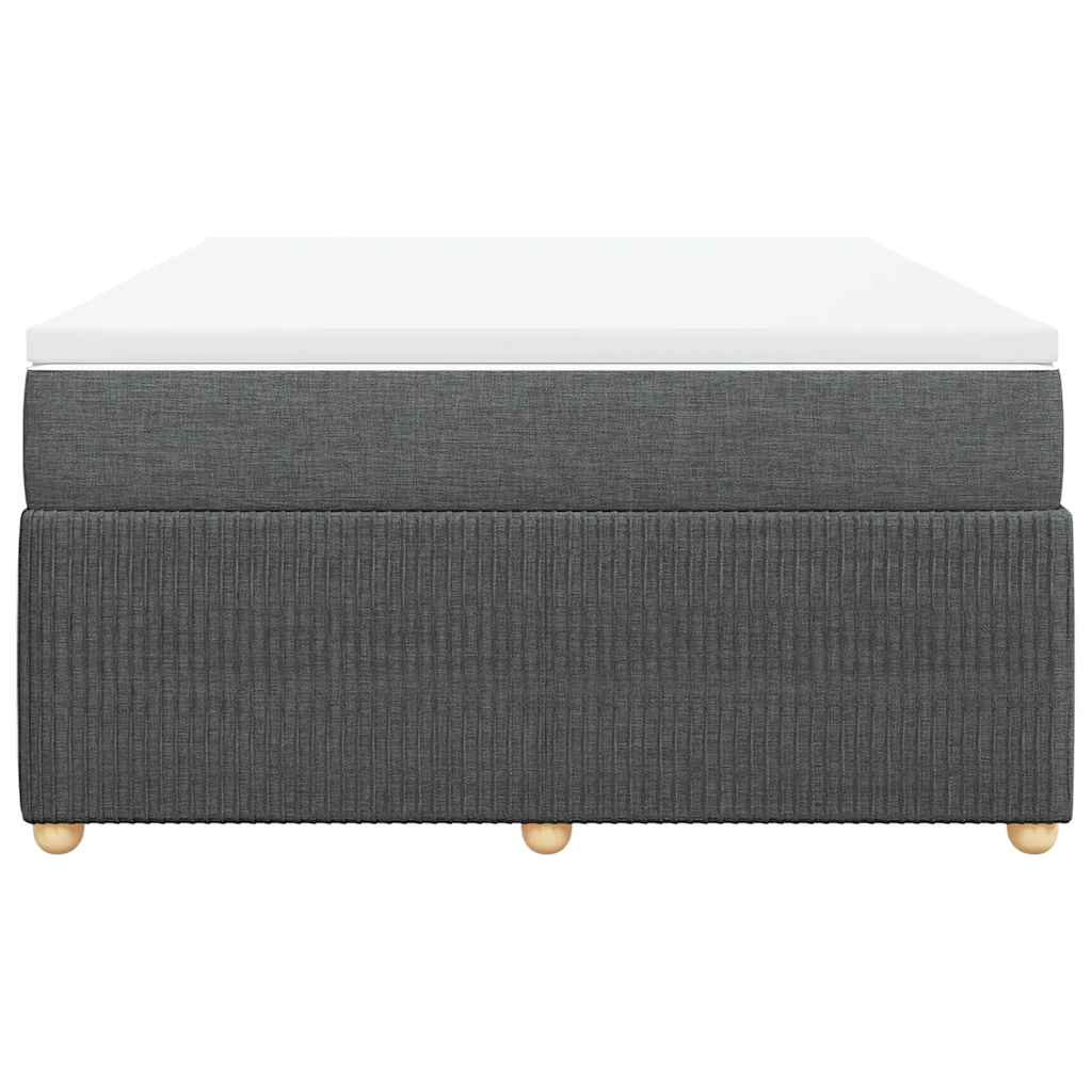 vidaXL Boxspring met matras stof donkergrijs 140x200 cm grijs, foto 4