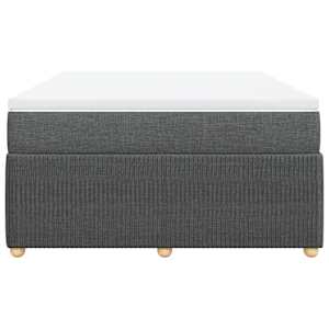 Box spring postel s matrací tmavě šedá 140x200 cm textil - obrázek 4