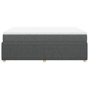 Box spring postel s matrací tmavě šedá 140x200 cm textil - obrázek 5