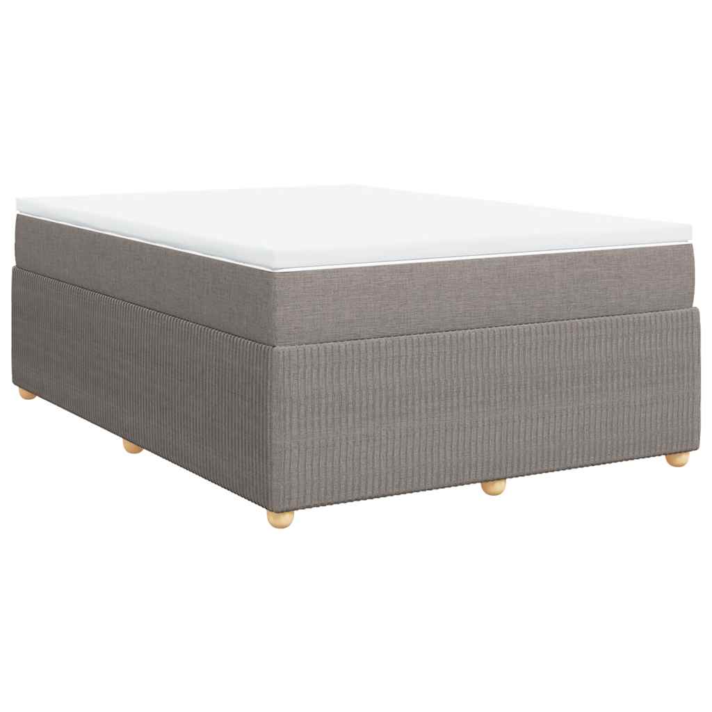 vidaXL Box spring postel s matrací taupe 140x200 cm textil