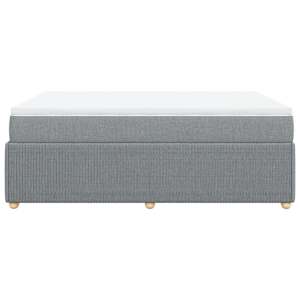 Box spring postel s matrací světle šedá 160 x 200 cm textil - obrázek 5