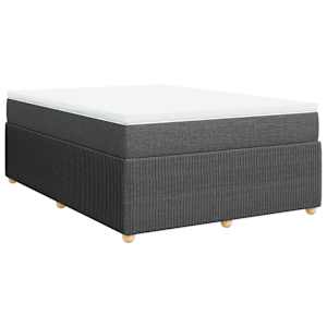 Box spring postel s matrací tmavě šedá 160x200 cm textil - obrázek 2