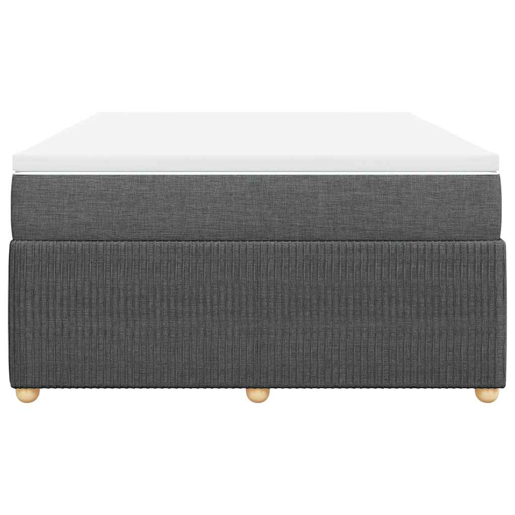 vidaXL Boxspring met matras stof donkergrijs 160x200 cm grijs, foto 4