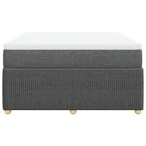 Box spring postel s matrací tmavě šedá 160x200 cm textil - obrázek 4