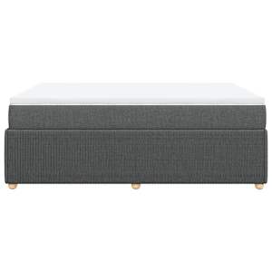 Box spring postel s matrací tmavě šedá 160x200 cm textil - obrázek 5