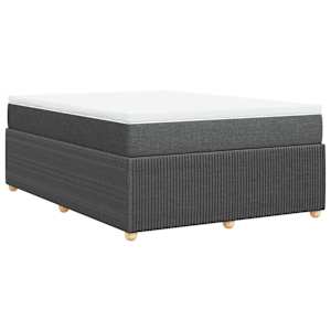 Box spring postel s matrací tmavě šedá 160x200 cm textil - obrázek 6