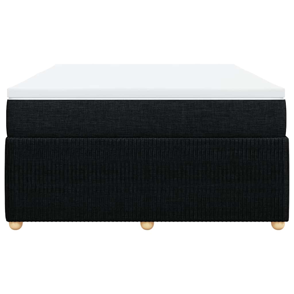 vidaXL Boxspring met matras stof zwart 160x200 cm, foto 4