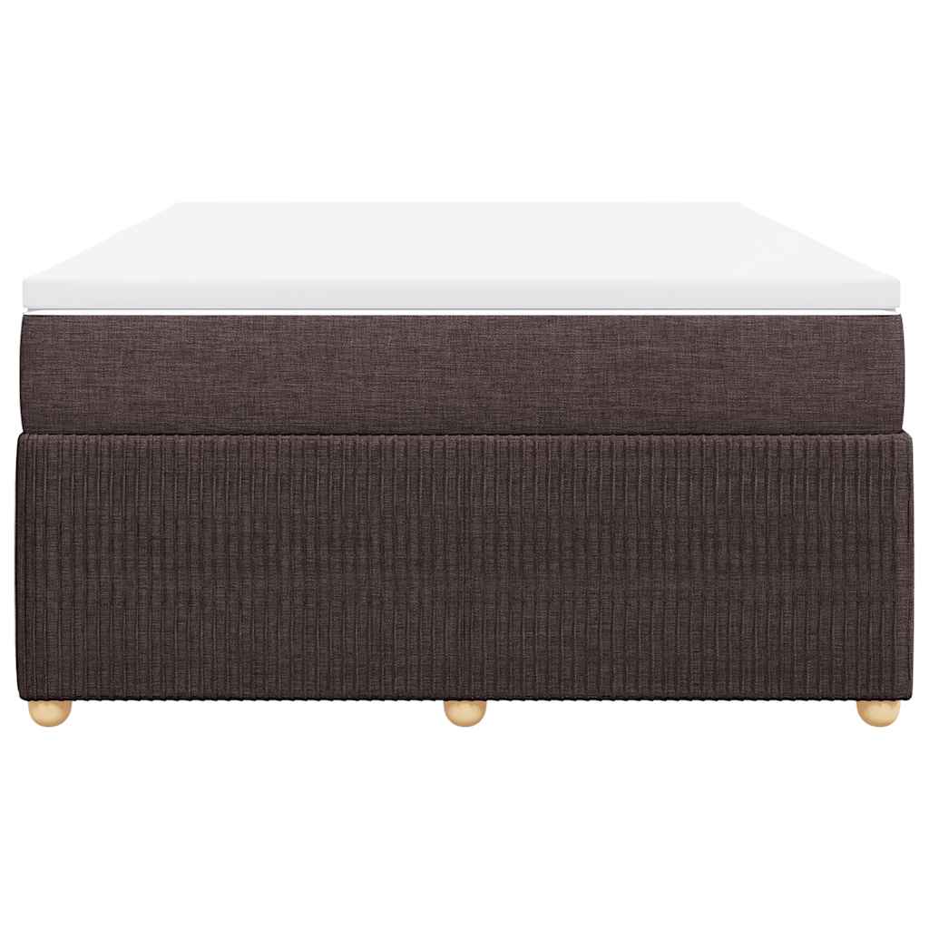 vidaXL Boxspring met matras stof donkerbruin 160x200 cm bruin, foto 4