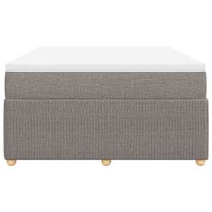 Box spring postel s matrací taupe 160x200 cm textil - obrázek 4