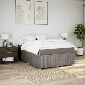 vidaXL Box spring postel s matrac&iacute; taupe 160x200 cm textil