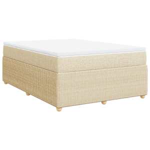 Box spring postel s matrací krémová 160x200 cm textil - obrázek 2