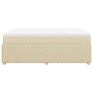 Box spring postel s matrací krémová 160x200 cm textil - obrázek 5