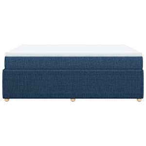 Box spring postel s matrací modrá 160x200 cm textil - obrázek 5