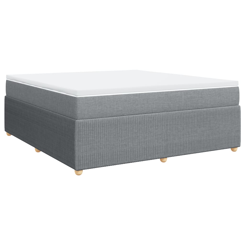 vidaXL Box spring postelja z vzmetnico svetlo siva 180x200 cm blago