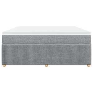Box spring postel s matrací světle šedá 180 x 200 cm textil - obrázek 4