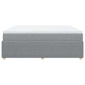 Box spring postel s matrací světle šedá 180 x 200 cm textil - obrázek 5