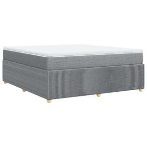 Box spring postel s matrací světle šedá 180 x 200 cm textil - obrázek 6