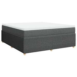 Box spring postel s matrací tmavě šedá 180x200 cm textil - obrázek 2