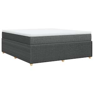 Box spring postel s matrací tmavě šedá 180x200 cm textil - obrázek 6