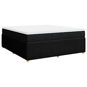 Box spring postel s matrací černá 180x200 cm textil - obrázek 2