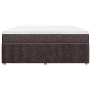 Box spring postel s matrací tmavě hnědá 180x200 cm textil - obrázek 4