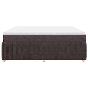 Box spring postel s matrací tmavě hnědá 180x200 cm textil - obrázek 5