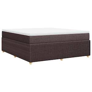 Box spring postel s matrací tmavě hnědá 180x200 cm textil - obrázek 6