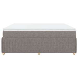 Box spring postel s matrací taupe 180x200 cm textil - obrázek 5