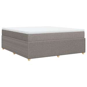 Box spring postel s matrací taupe 180x200 cm textil - obrázek 6