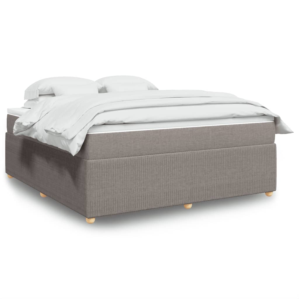 Boxspringbett mit Matratze Taupe 180×200 cm Stoff